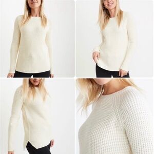 Marine Layer Sweater Delaney Pullover in Off White XL